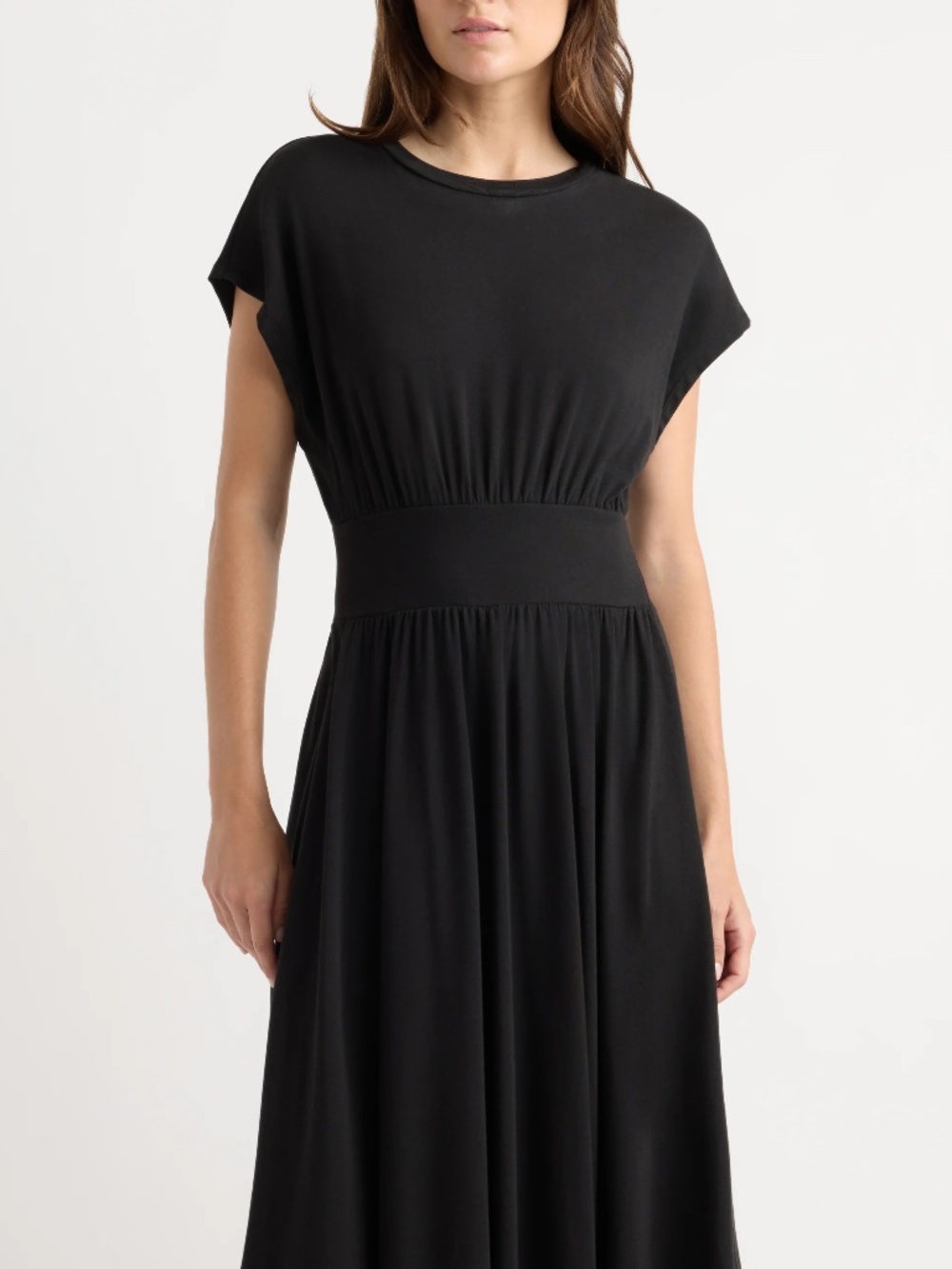Modern Citizen Prima Jersey Midi Dress - Medium - Black